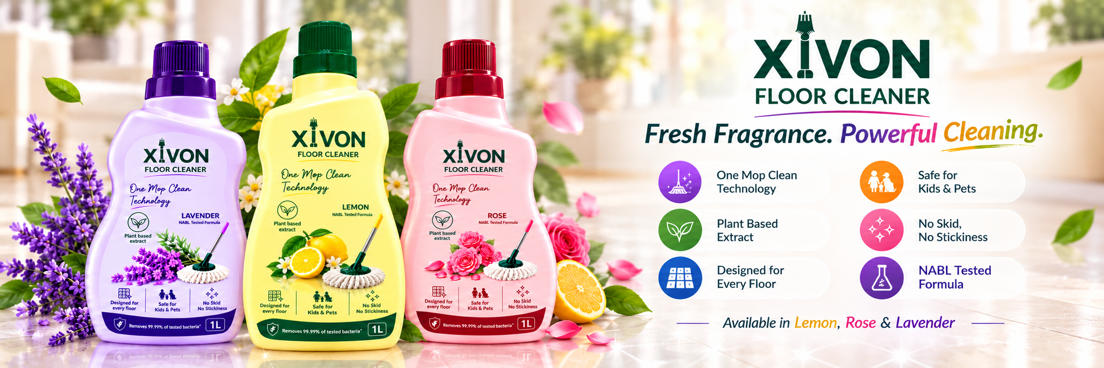 XIVON Floor Cleaner Floral Trio